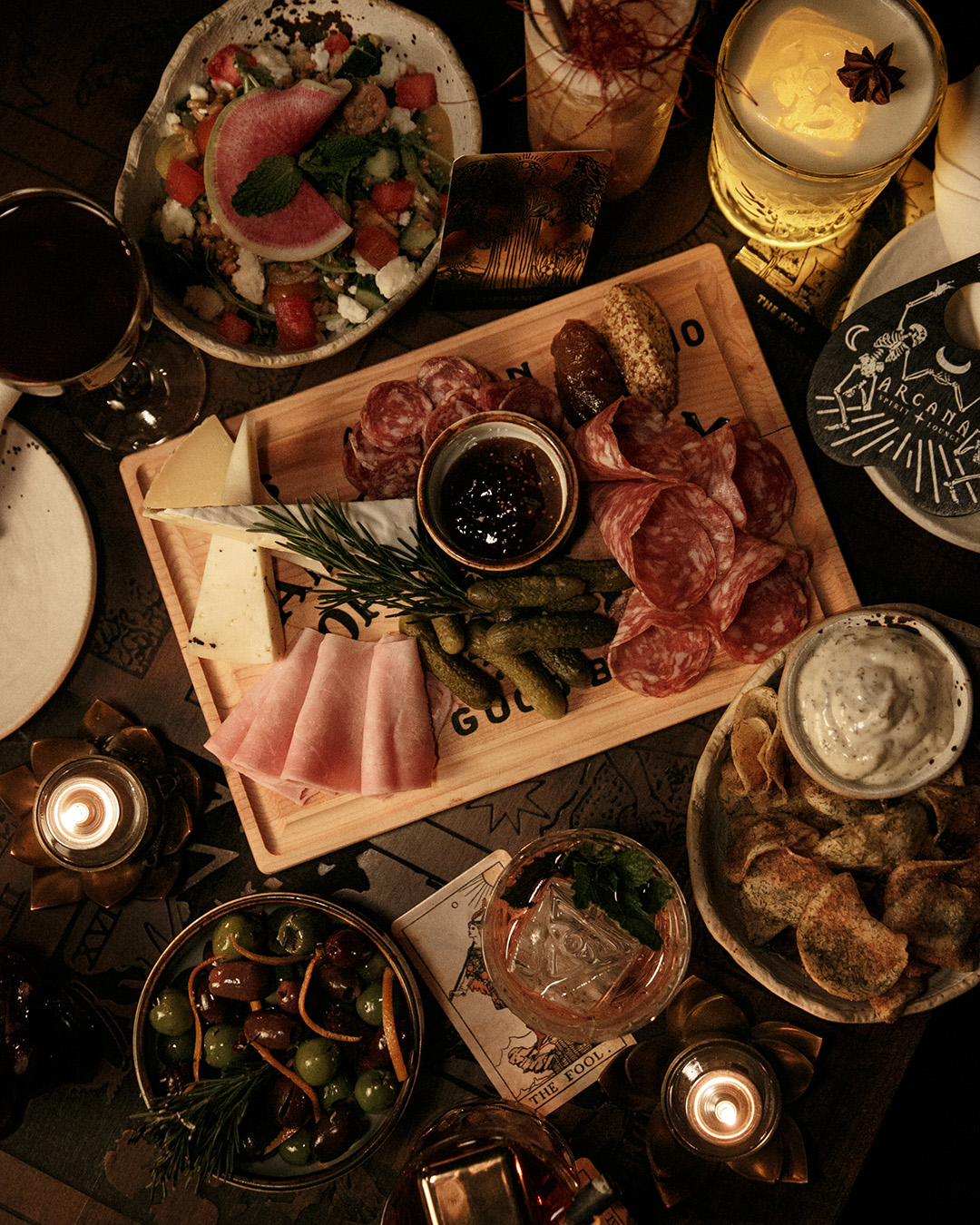 European fusion sharing plates at Arcana Spirit Lounge